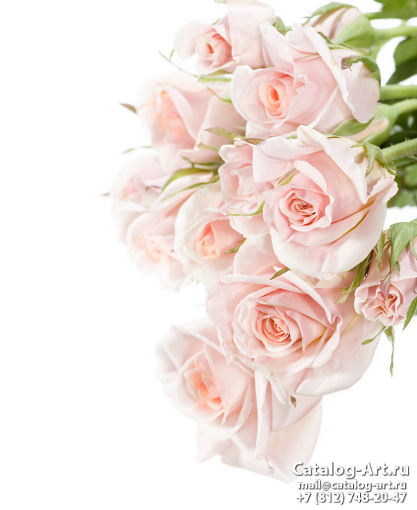 Натяжные потолки с фотопечатью - Розовые розы 15
